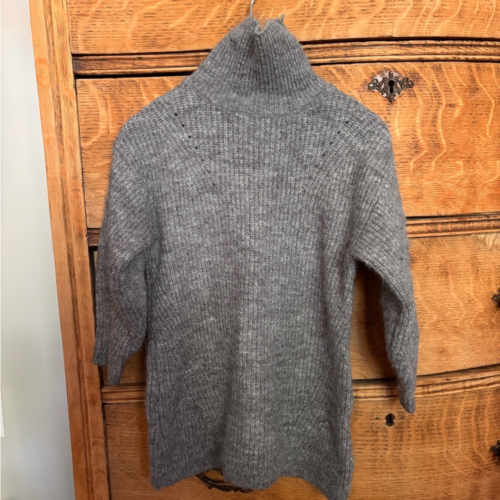 Zara Baby Gray Turtleneck Sweater Dress